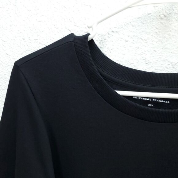 NWT UNIVERSAL STANDARD Classic Light Terry Cloth Tie Sweatshirt Dress - Picture 5 of 15